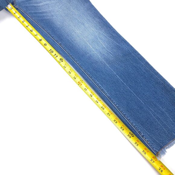 ZADIG & VOLTAIRE Ava Jeans Slim Raw Hem Denim Moto Boho 90s Y2k Grunge Edgy - Picture 3 of 8